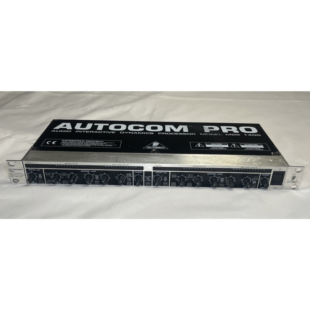 Behringer MDX 1400 Autocom Pro Audio Dynamics Processor with Rack Ears Tested